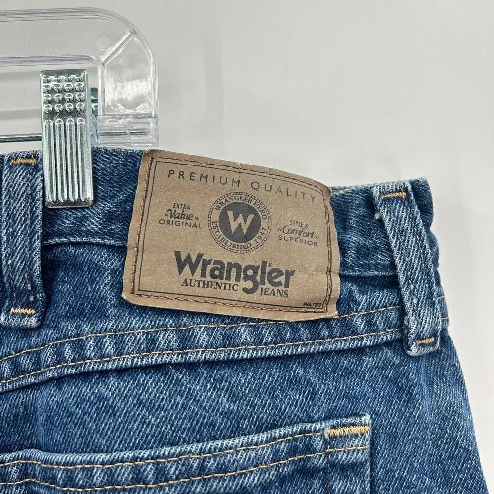 WRANGLER Men's Relaxed Fit Straight Leg Casual Denim Blue Jeans Size 44 x 30